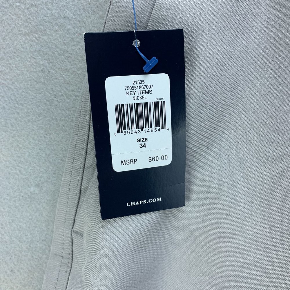 **SOLD**Chaps Ralph Lauren Mens Golf Shorts 34 Flat Front Gray Moisture Wicking - Picture 9 of 9